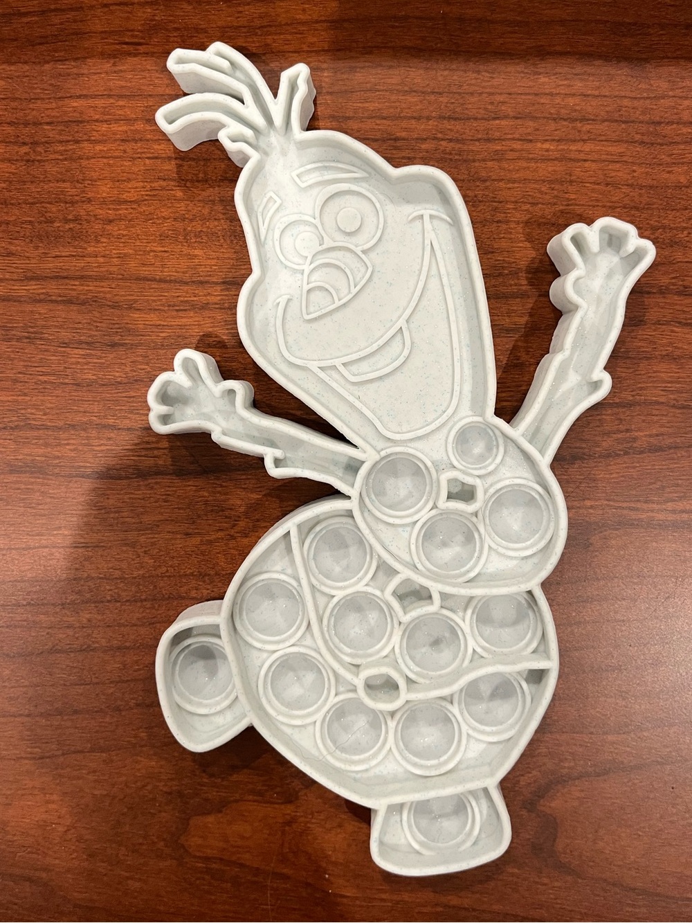 Olaf Pop-It Fidget Toy with subtle sparkles